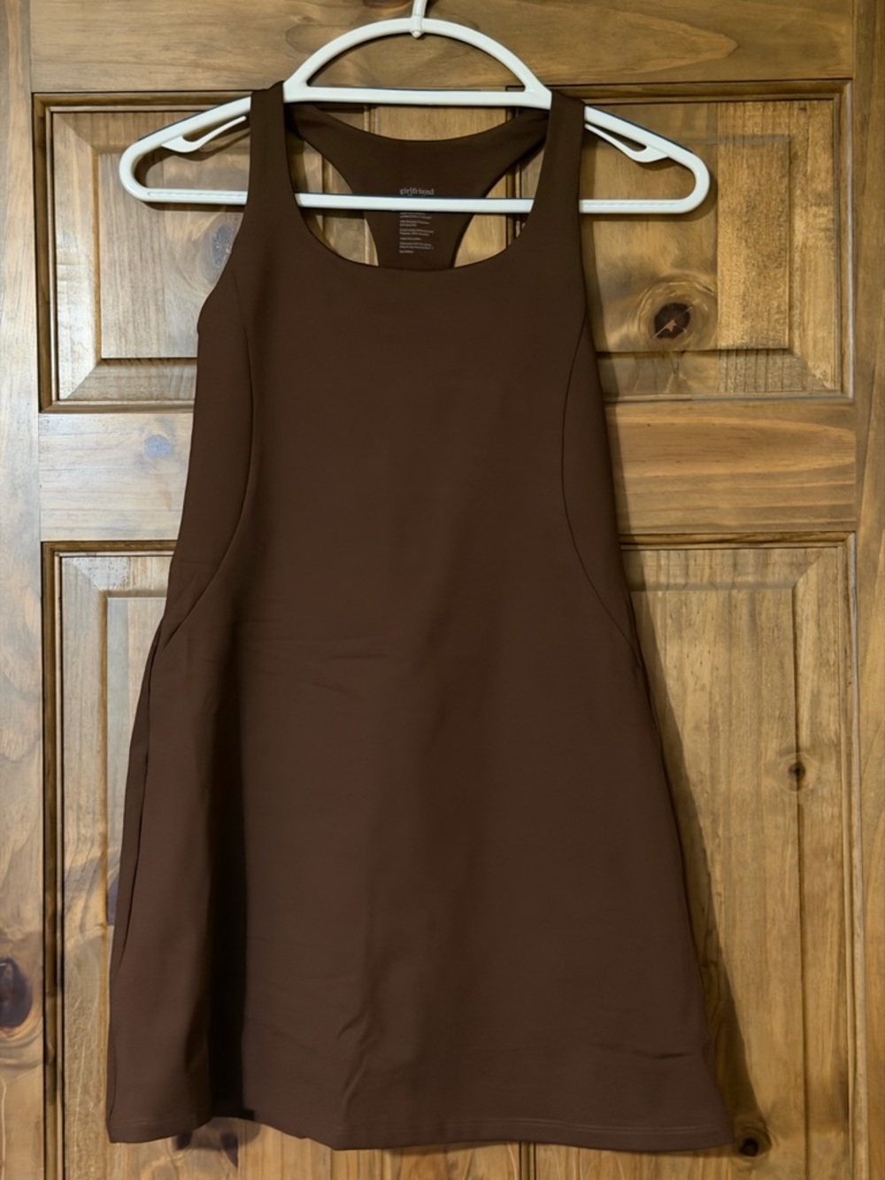 Girlfriend Collection Brown Racerback Active Dress